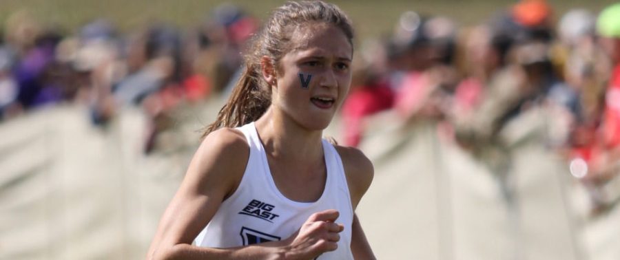 Junior Bella Burda took home her first career individual cross country victory on Oct. 13 at the Penn State National Open.