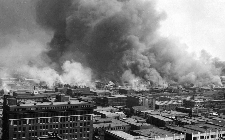 The Tulsa Race Massacre of 1921 took place on May 31 and June 1, 1921, when mobs of white residents attacked black residents and businesses of the Greenwood District in Tulsa, Oklahoma.
