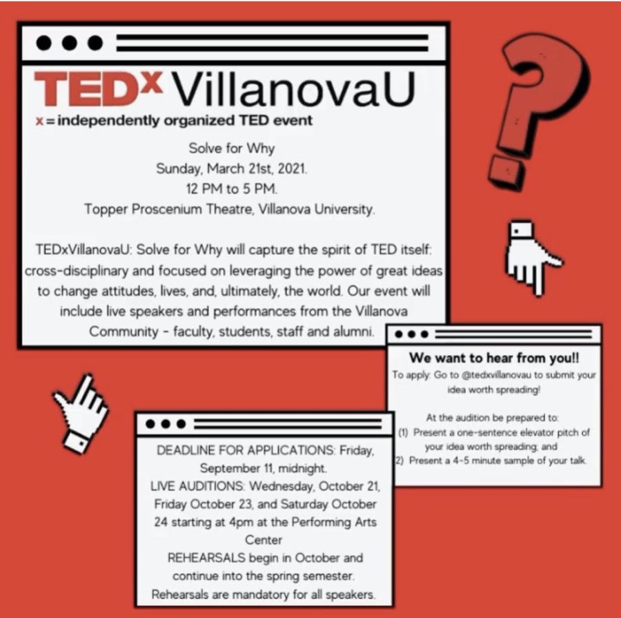 TEDxVillanovaUs recruitment poster