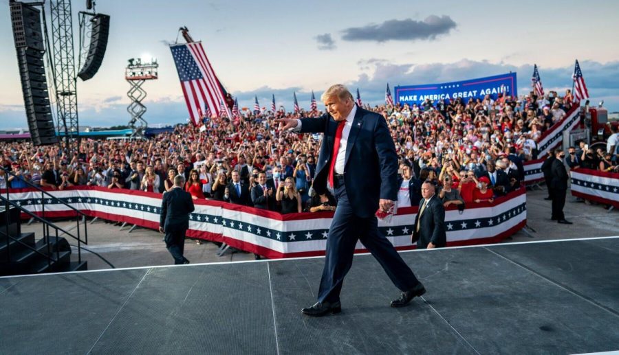 President Trump at a rally in Florida on Monday.