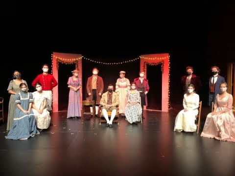 The cast of “Pride and Prejudice” poses at  The Smith Lab.