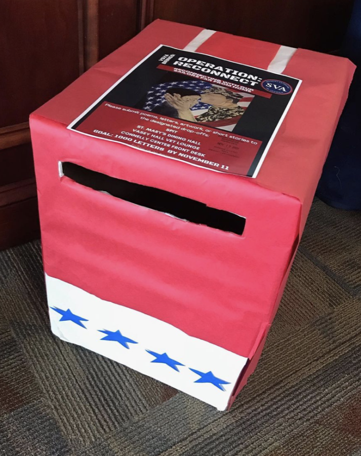 VSVA set up donation boxes all over campus for Operation: Reconnect.