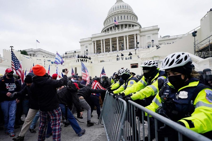 Police unsuccessfully tried to contain protests that broke out at the U.S. Capitol earlier today.