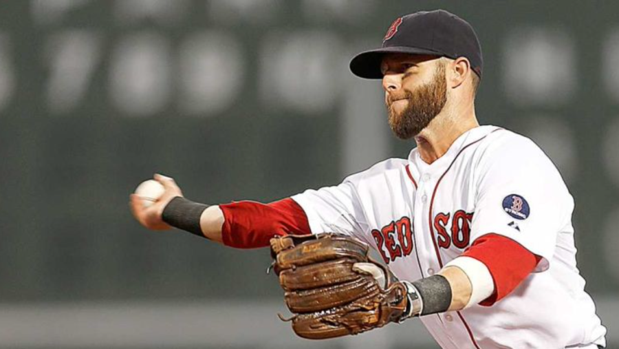 Dustin+Pedroia%2C+%2315+of+the+Red+Sox+makes+an+assist+on+a+ball+hit+by+Evan+Longoria.%C2%A0