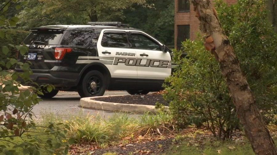 A Radnor Police car sits outside an on-campus residence hall.Courtesy of 6ABC