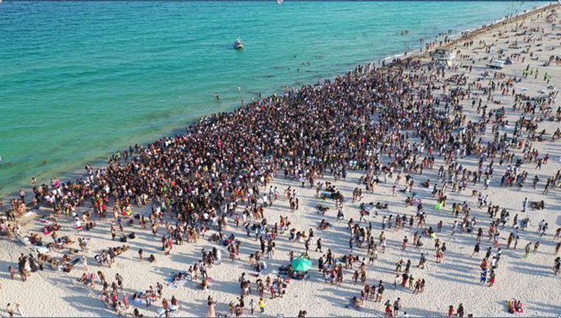 Miami Beach faced an influx of tourists during spring break.