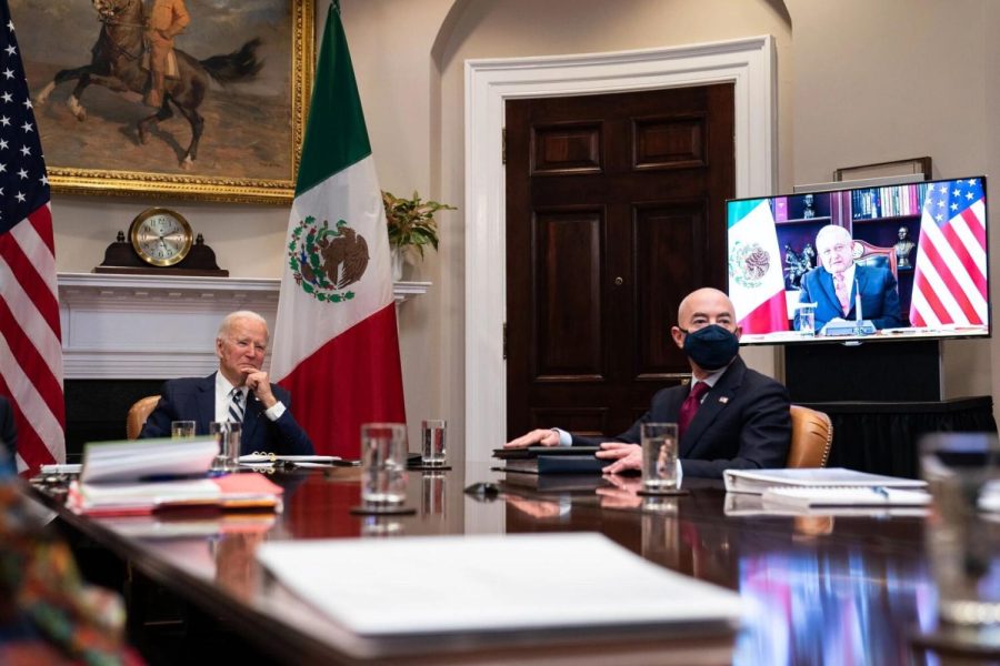 President+Biden+meets+with+Mexican+President+Obrador+via+Zoom.