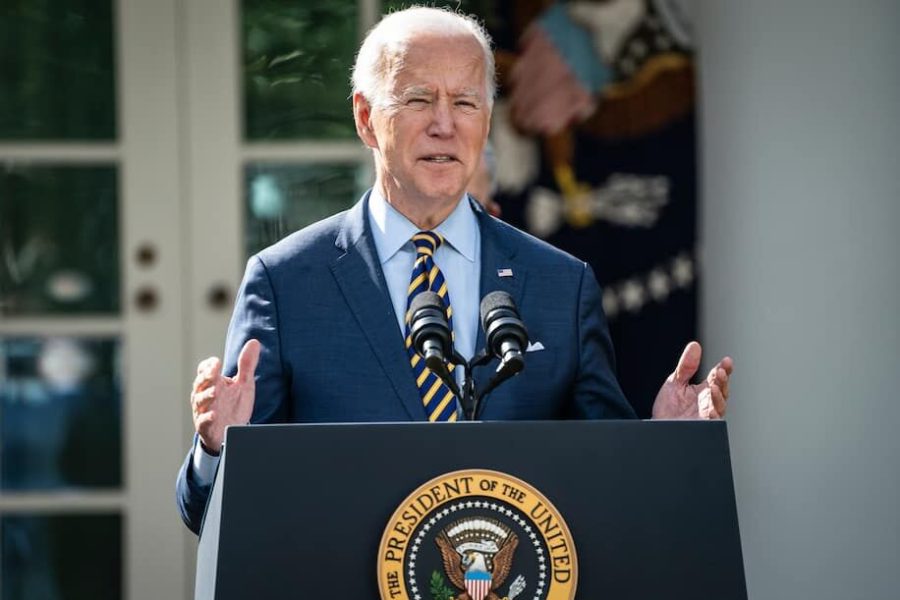 President Biden spoke at the White House on Friday. 