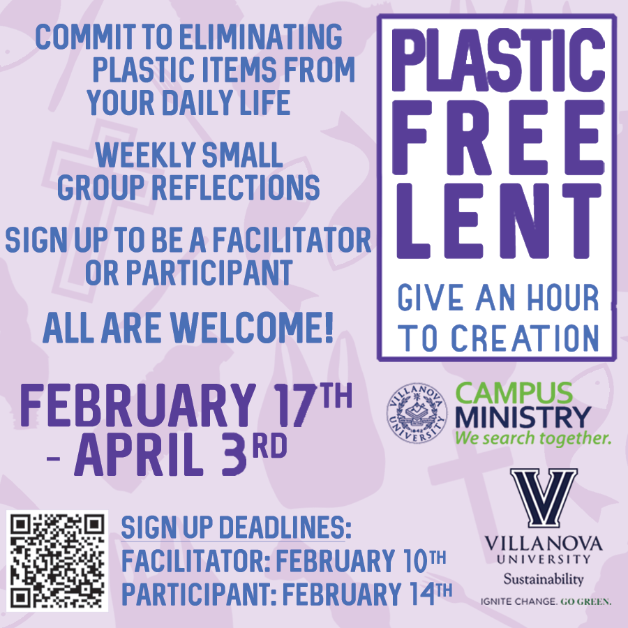 Campus Ministry pairs with Villanova Sustainability for a Plastic Free Lent.