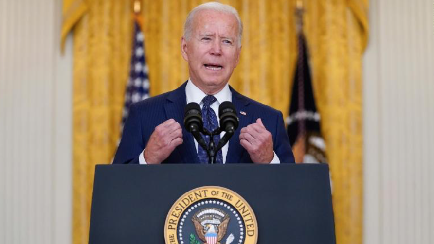 Biden delivers a speech amid unrest in Afghanistan. 