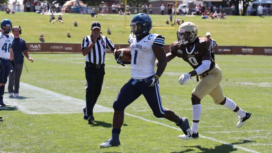 Graduate running back Justin Covington rushed for two touchdowns in Villanovas season opening win.