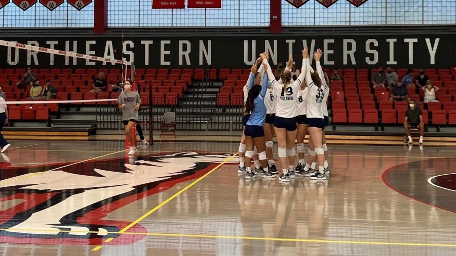 The Wildcats won the final three sets against Northeastern to clinch a tournament opening victory.