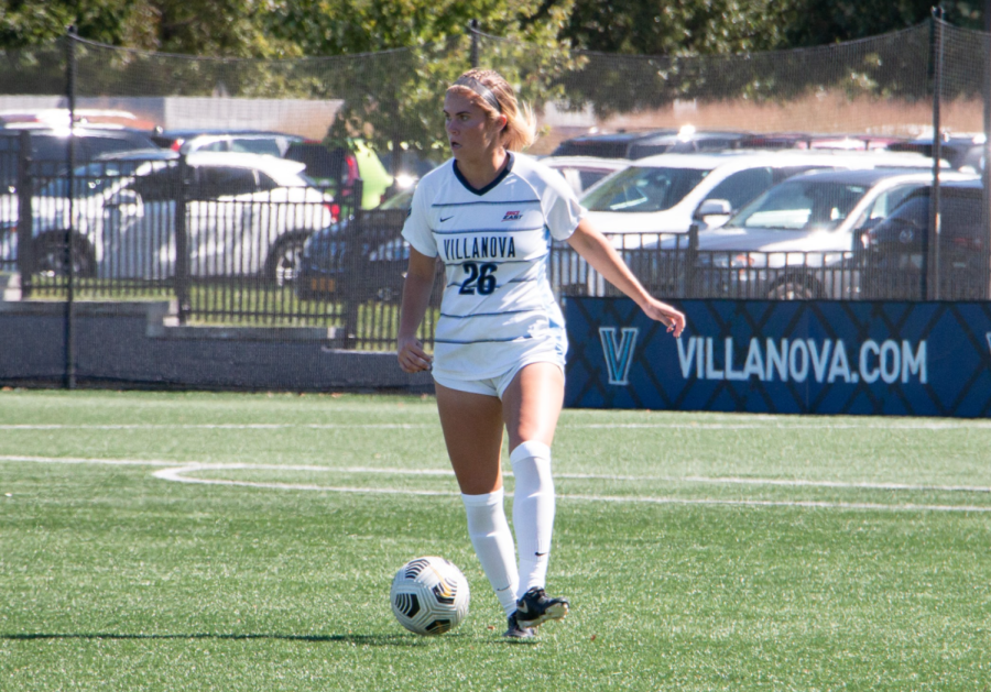 Junior defender Molly Shannon looks to pass earlier this season.