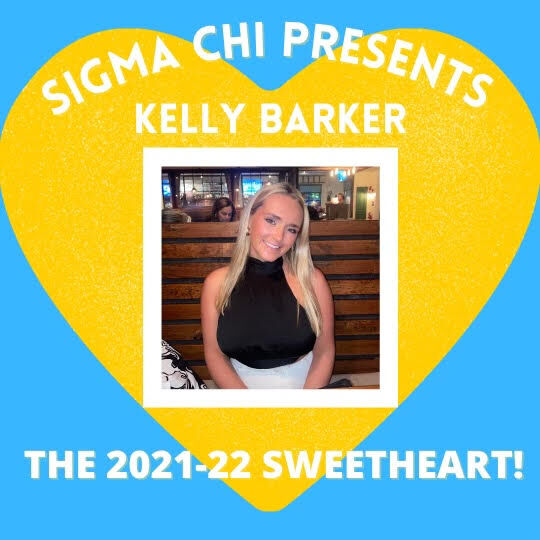 Kelly Barker is the first Sigma Chi chapter Sweetheart in five years.