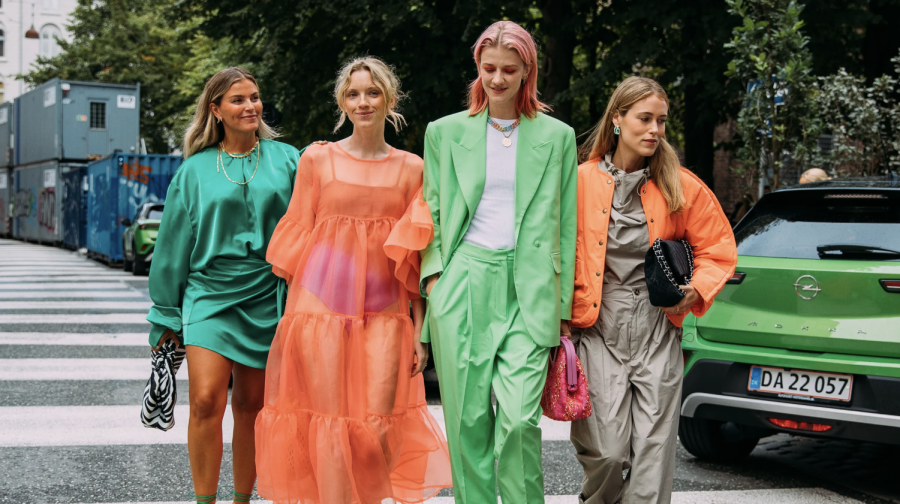 Dopamine dressing has been a major trend at fashion shows, like 2021 Copenhagen Fashion Week.
