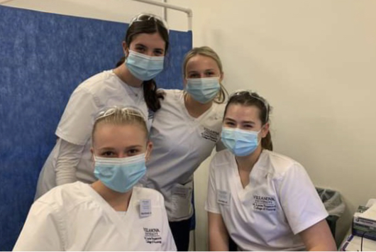 Students from the Universitys College of Nursing volunteered at the clinic. 