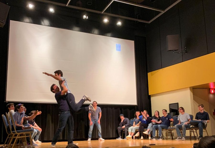 Ridiculum performed improv comedy on Feb. 18 at the Connelly Center Cinema.
