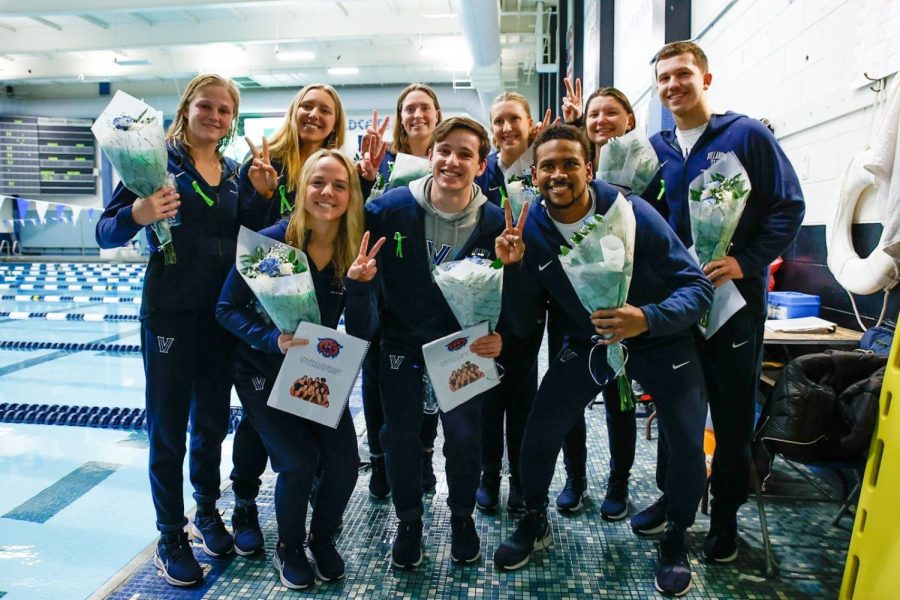 Swim & Dive celebrated the teams seniors during the annual Sprintfest event. 