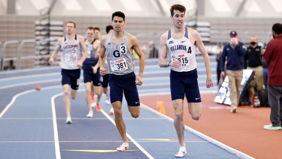 Sean Dolan (above) broke the Big East Championships record in the 800 meter to finish first in the event with a time of 1:47.53.