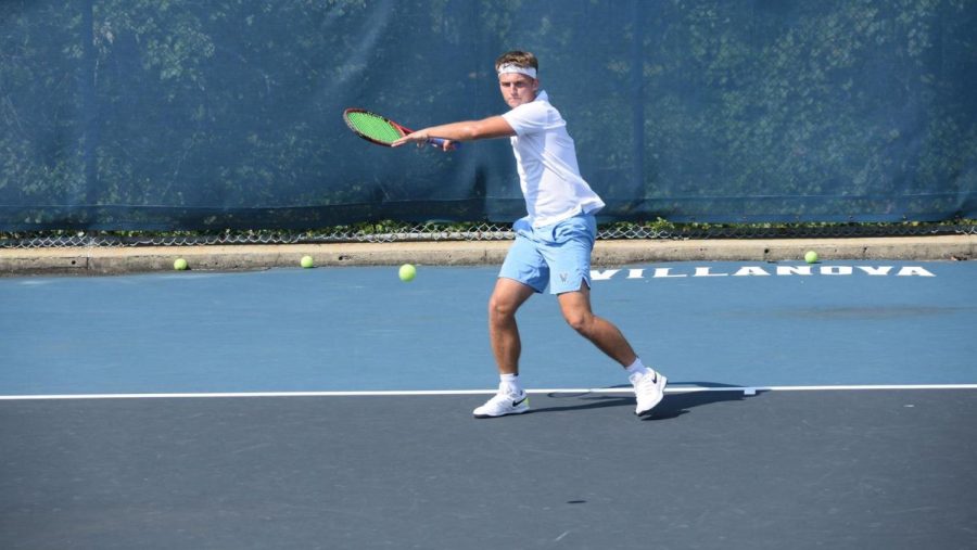 Anthony Prokurat (above) was a part of Villanova’s No. 3 doubles win on Sunday.