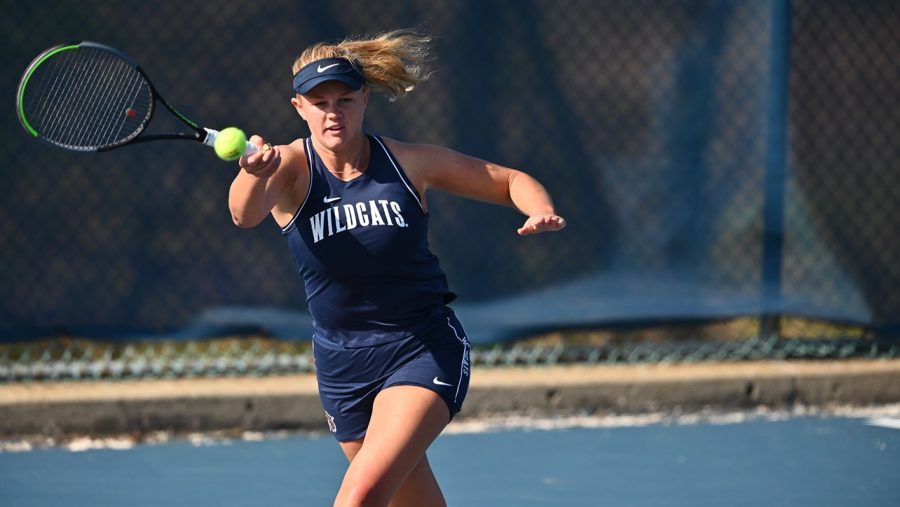 Annalise Klopfer (above) won both her doubles and singles matches in the victory. 