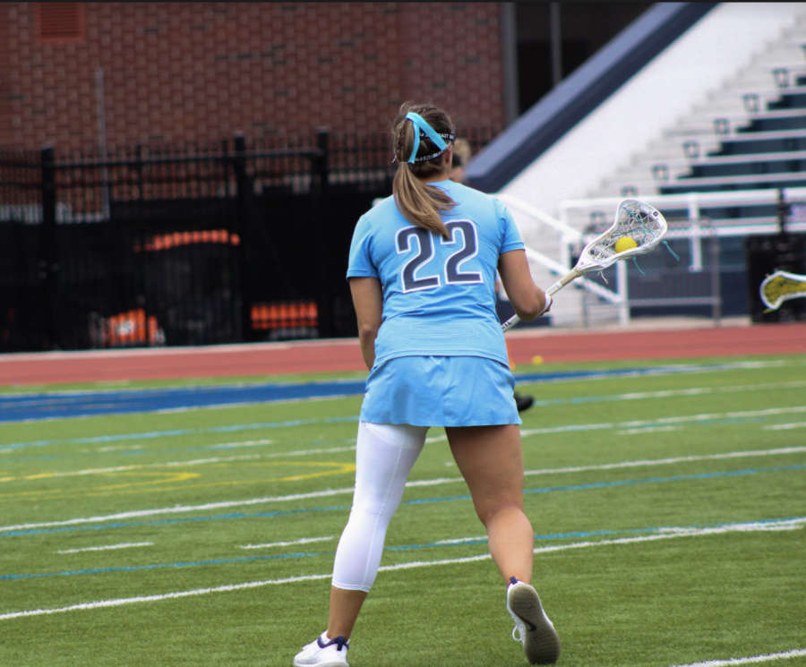 Caroline Curnal (above) scored one goal for the Wildcats in the loss.