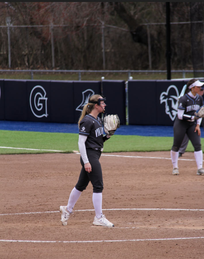 Sara Kennedy (above) came up with two late strikeouts to seal the win against DePaul. 