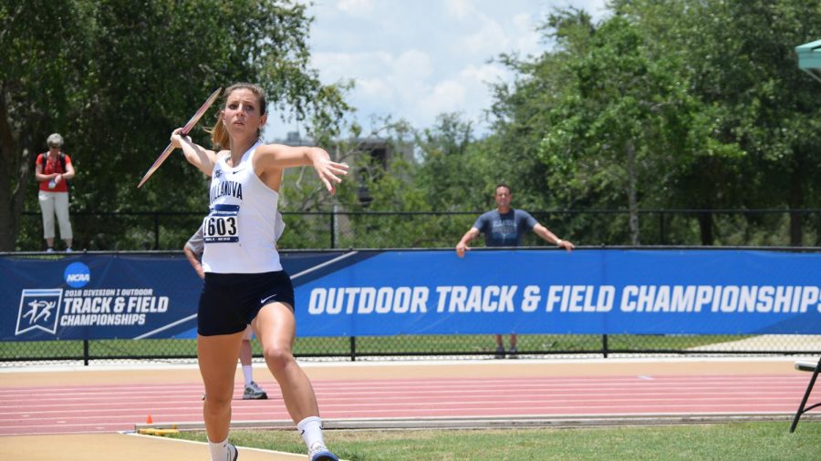 Taryn+Ashby+%28above%29+holds+the+top+8+javelin+throws+in+Villanova+womens+track+and+field+history.+