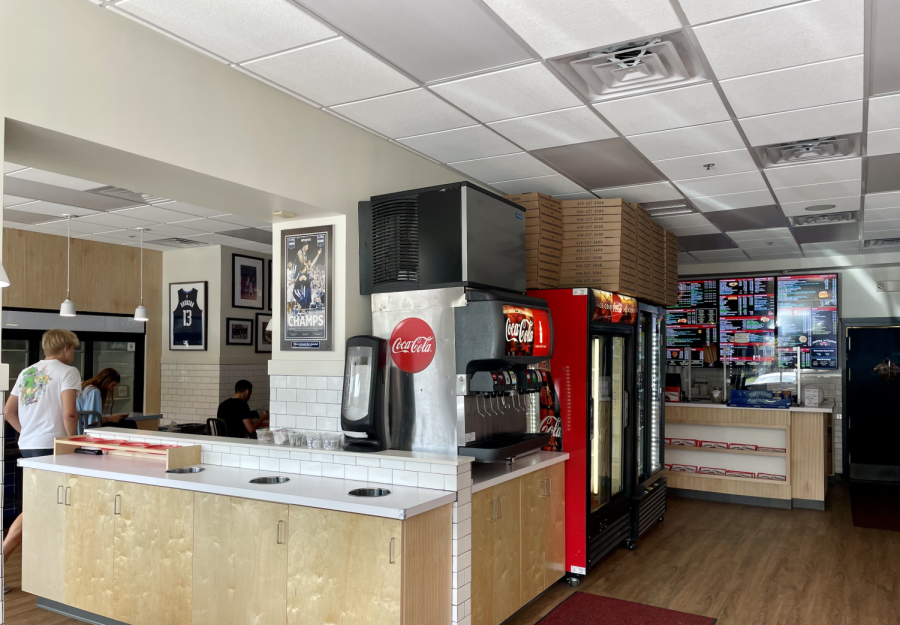 Campus Corner Pizza’s renovation includes new walls, tables, lighting and more. 
