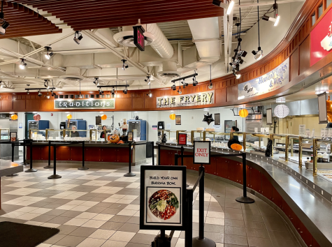 Virginia works in the south campus dining hall.