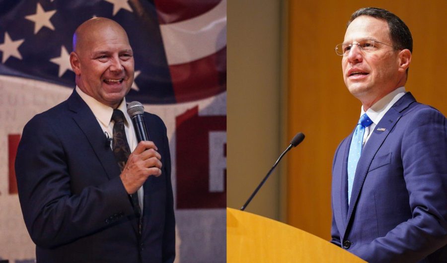 Mastriano (left) and Shapiro (right) will face off in the PA gubernatorial race on November 8. 