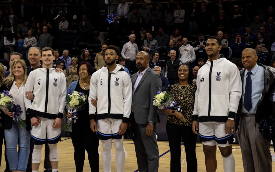 Three seniors were honored before the game against Butler 