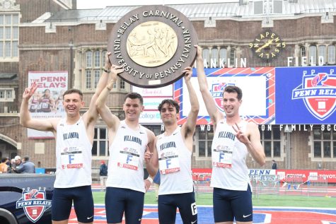 The mens 4 by mile team ran a 16:14.08 at the Penn Relays. 
