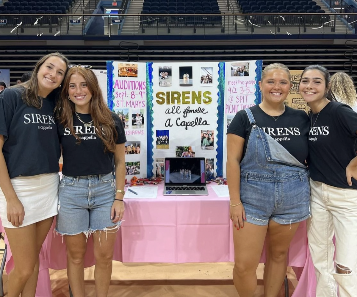 Members+of+the+Villanova+Sirens+are+pictured+at+the+2023+Involvement+Fair.%0A