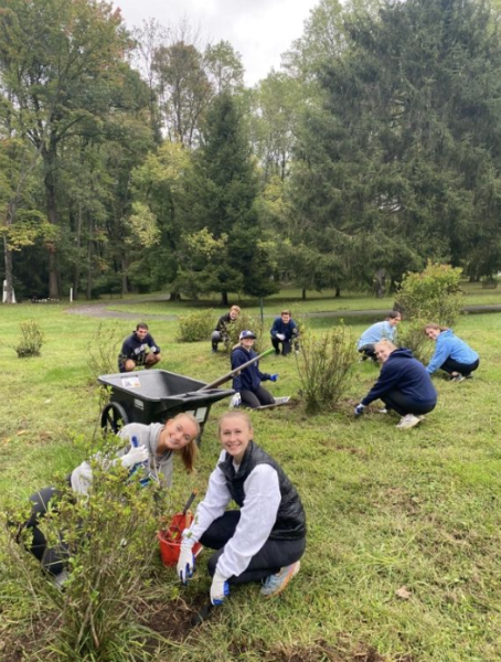 Villanova’s Special Olympics volunteered at Medal of Honor Grove for Day of Service.
