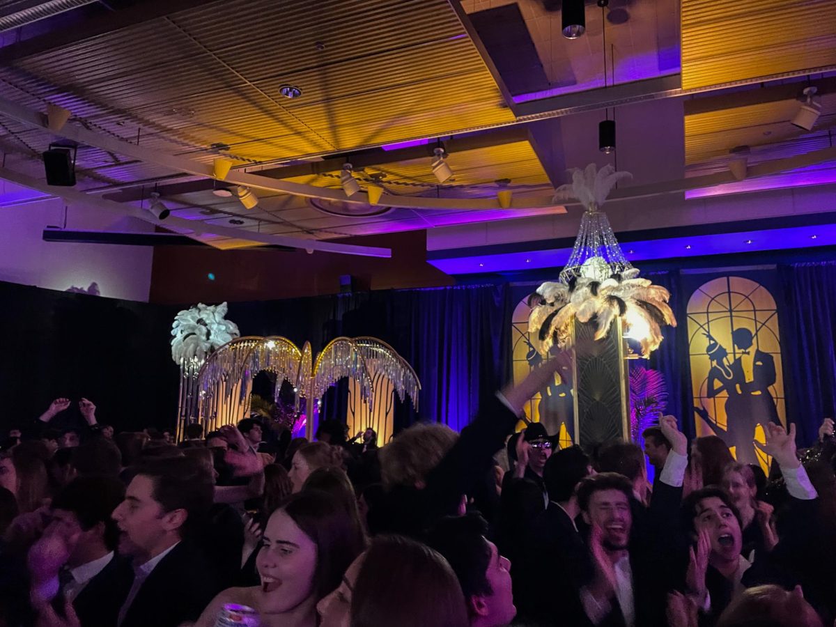 Students enjoy all the festivities of the Winter Gala in the transformed Connelly Center.