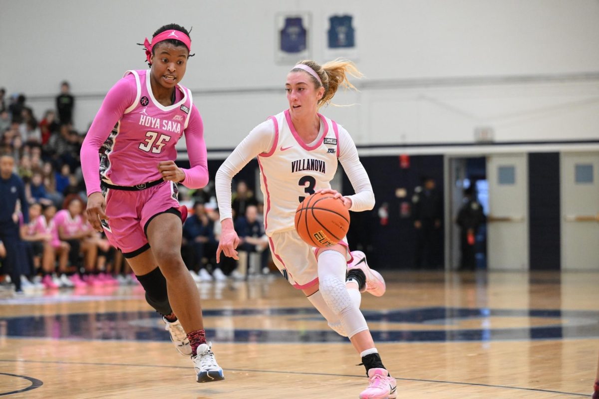 Junior guard Lucy Olsen scored 33 points in Villanovas 62–47 win over Georgetown on Tuesday night.