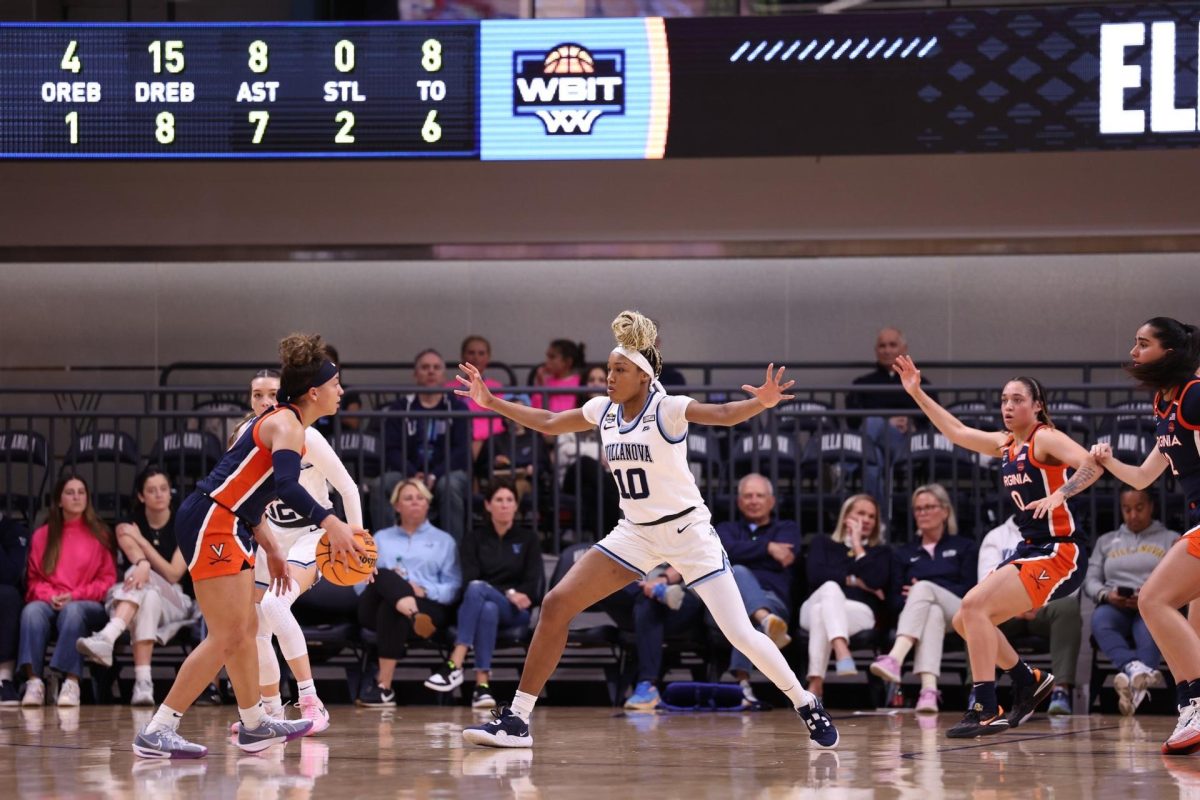 Villanova+advances+to+the+inaugural+WBIT+quarterfinals+after+a+73%E2%80%9355+win+over+Virginia.+Junior+forward+Christina+Dalce+recorded+six+points%2C+a+game-high+15+rebounds+and+two+blocks+in+the+victory.