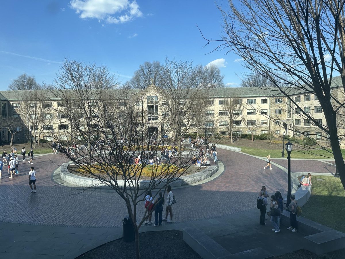 The quad is a prime people-watching spot for residents.