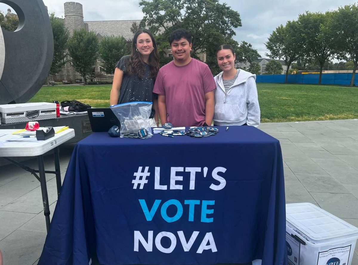 On National Voter Registration Day, “Let’s Vote Nova” set up a table in front of the Oreo to raise awareness about the importance of exercising the right to vote.