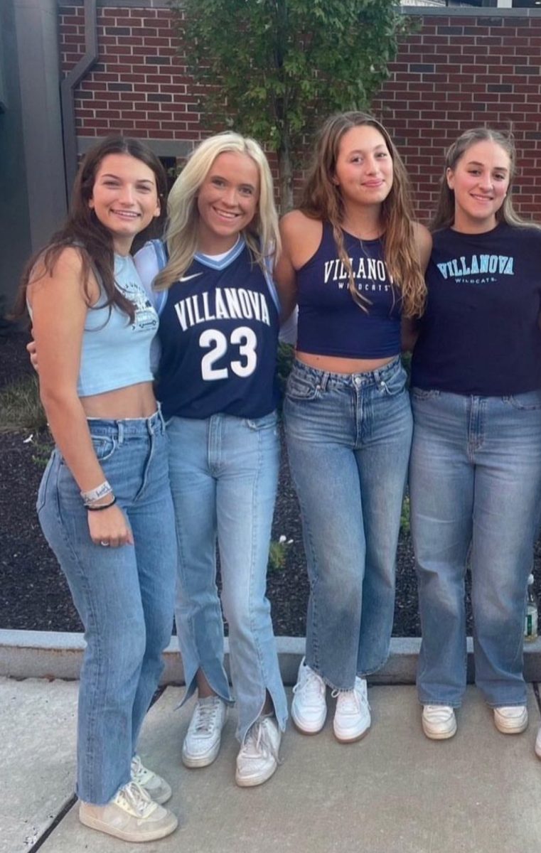  Villanova students can often be seen wearing their merch to different sporting events around campus. 