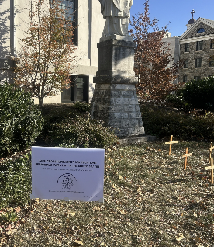 Each cross represents 100 abortions performed every day in the United States. 