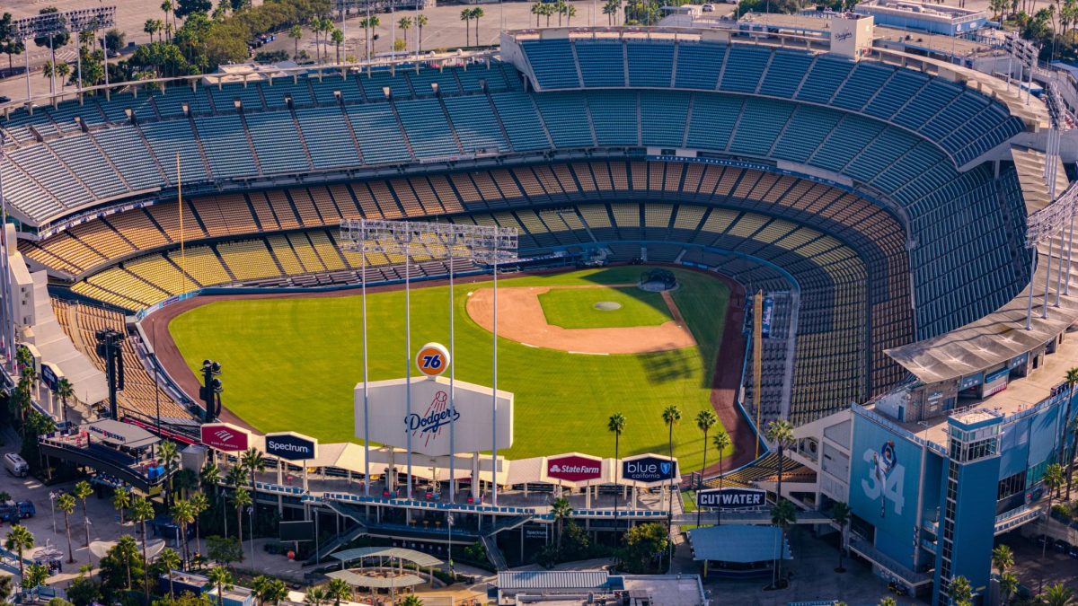 Dodger Stadium, home to the Los Angeles Dodgers.