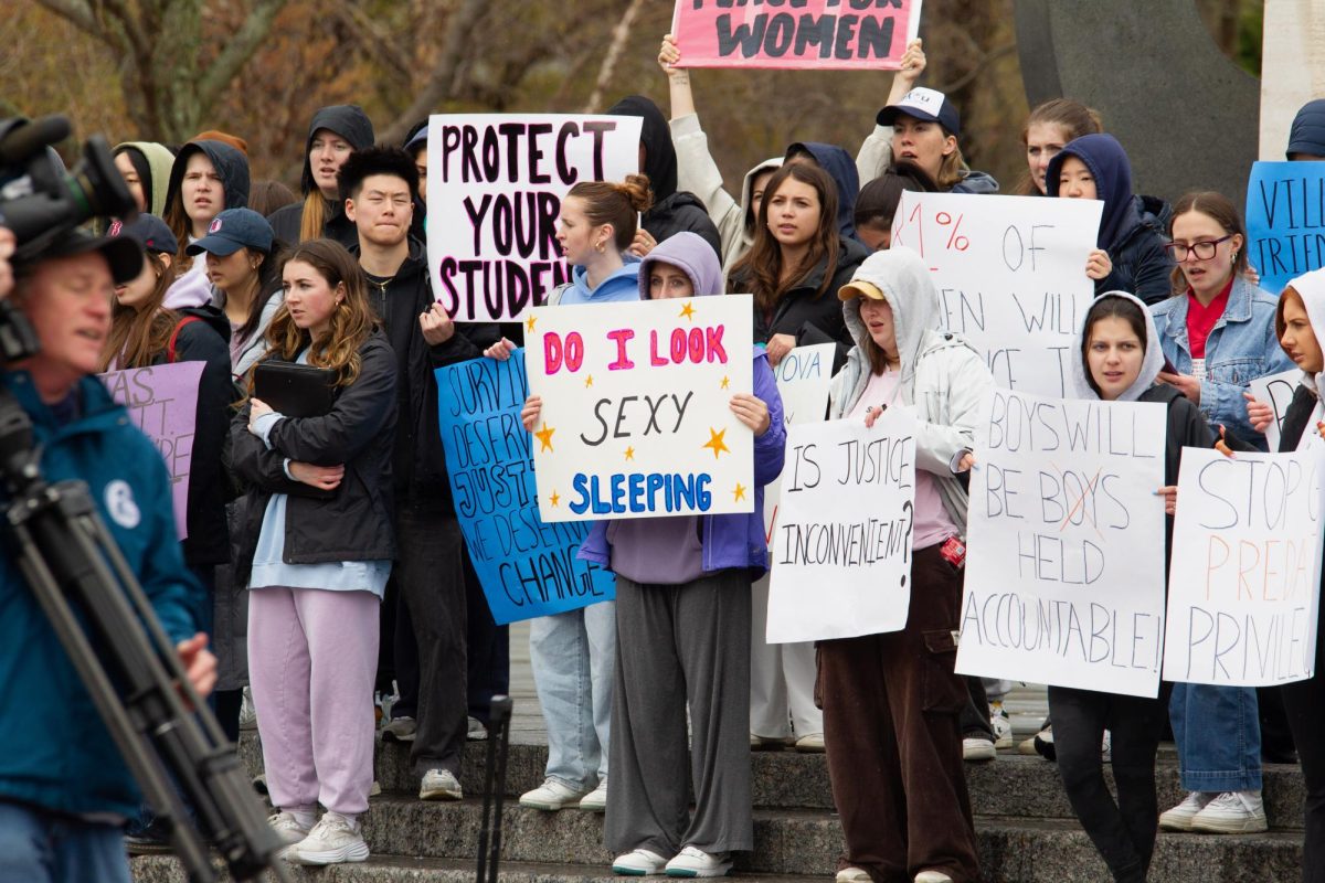 Students gathered at the Oreo on Saturday to have their voices heard. 