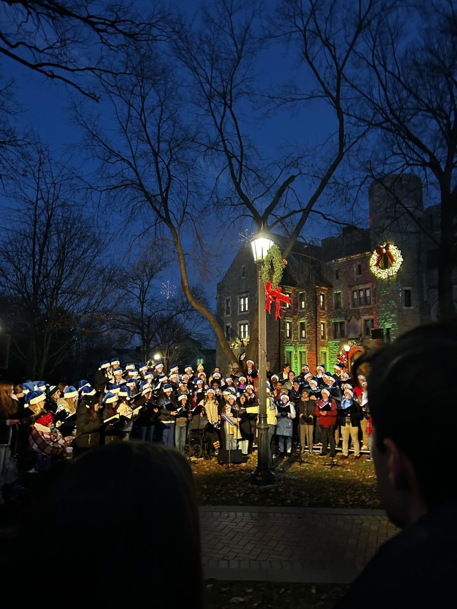 The Villanova Voices and Singers performed festive music to keep spirits high at the tree lighting.