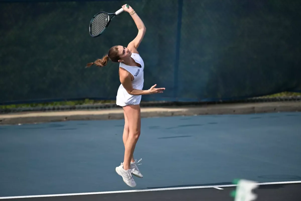 The Wildcats dominated singles play at Seton Hall, winning four matches to secure the win.
