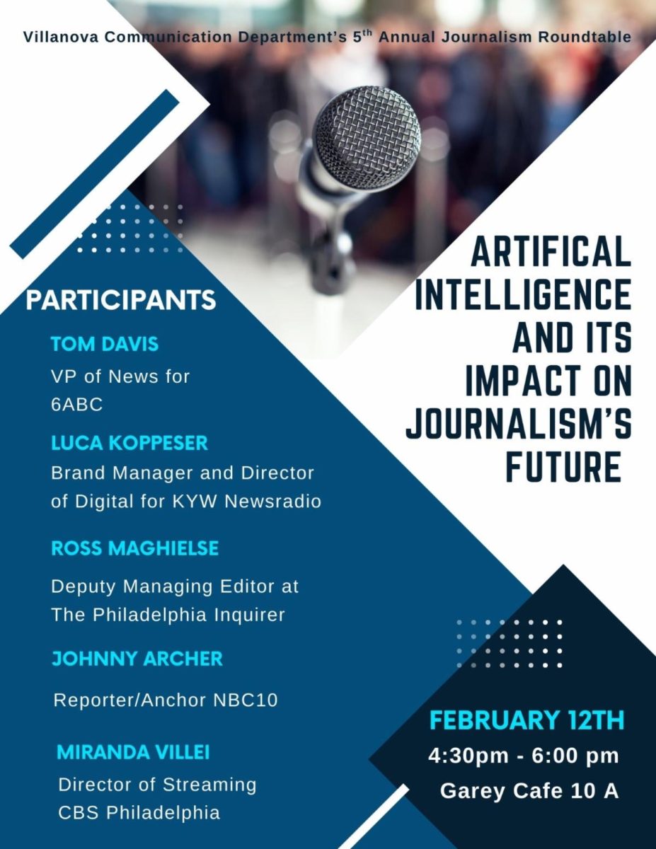 Students are anticipating the annual Journalism Roundtable.

Courtesy of The Villanova Communication Department