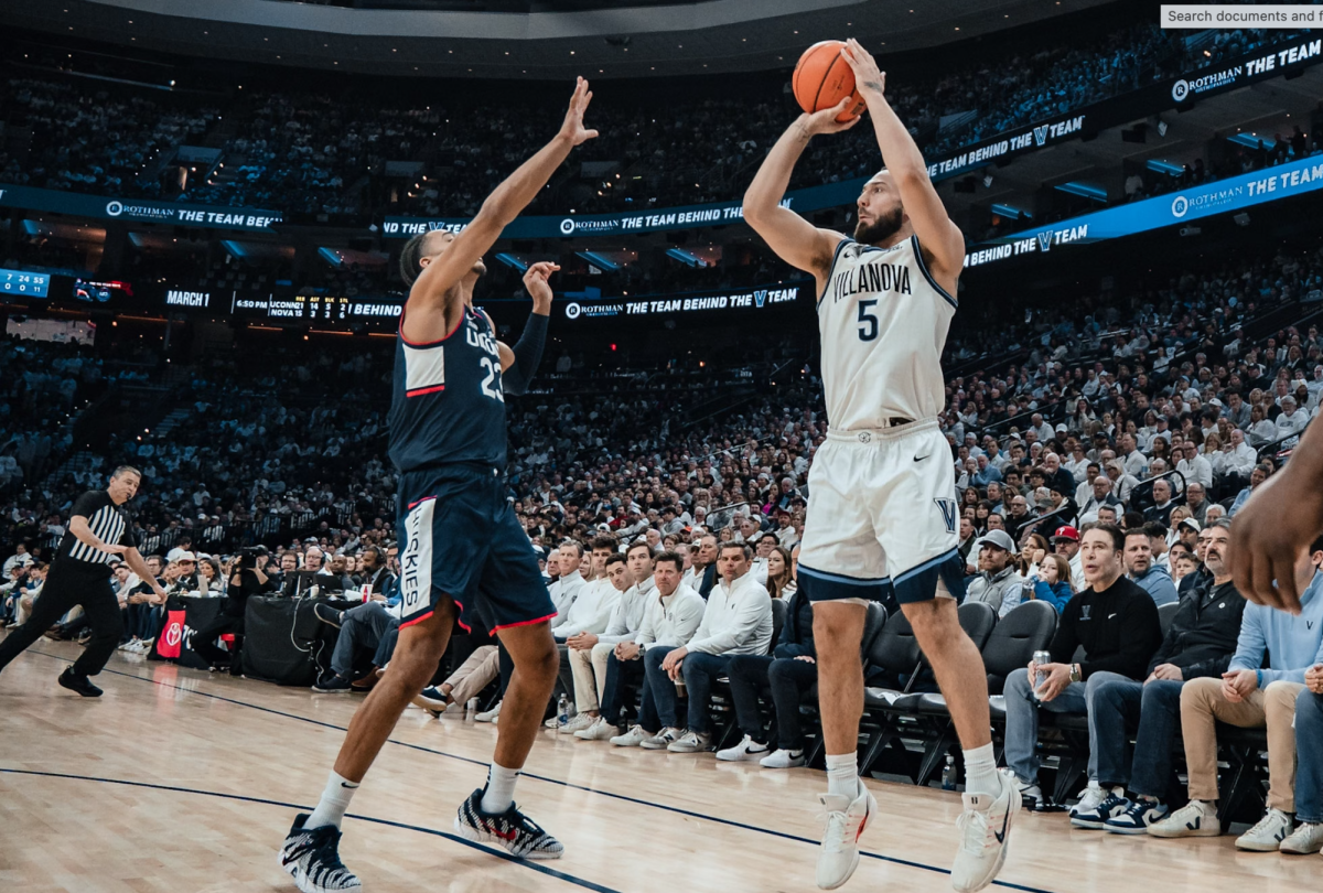 On Saturday, Feb. 22, Villanova fell, 73-63, to UConn at a sold-out Xfinity Mobile Arena.
