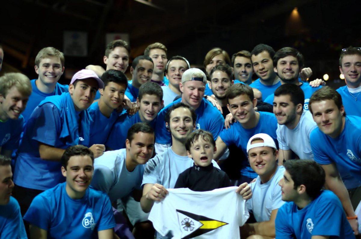 B+ Hero Danny with his Sigma Nu brothers in 2014.
